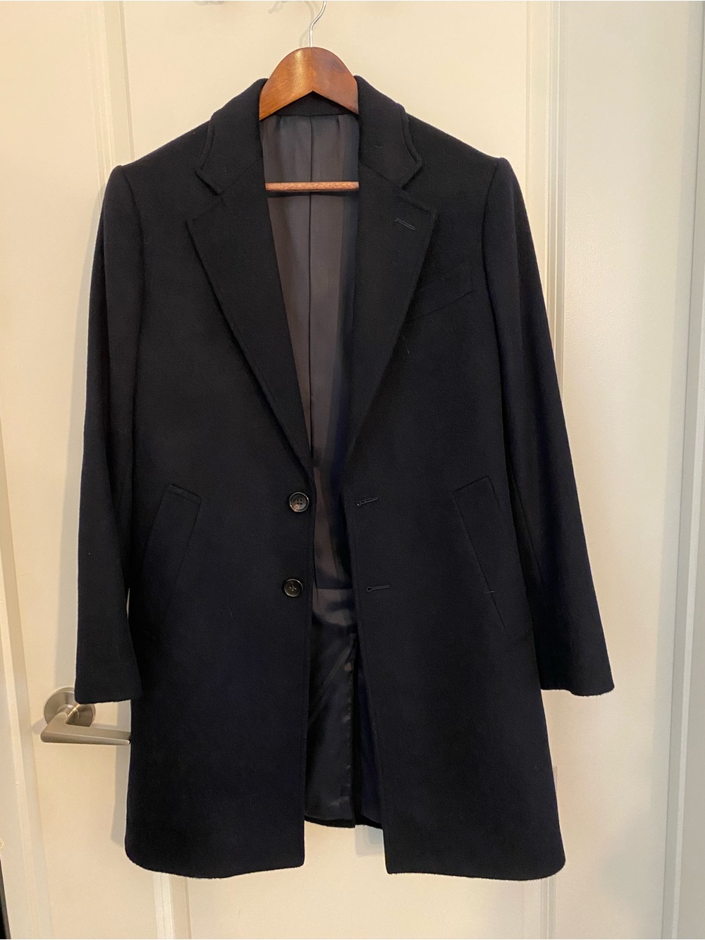 Spier & Mackay Navy Wool Cashmere Coat 34R